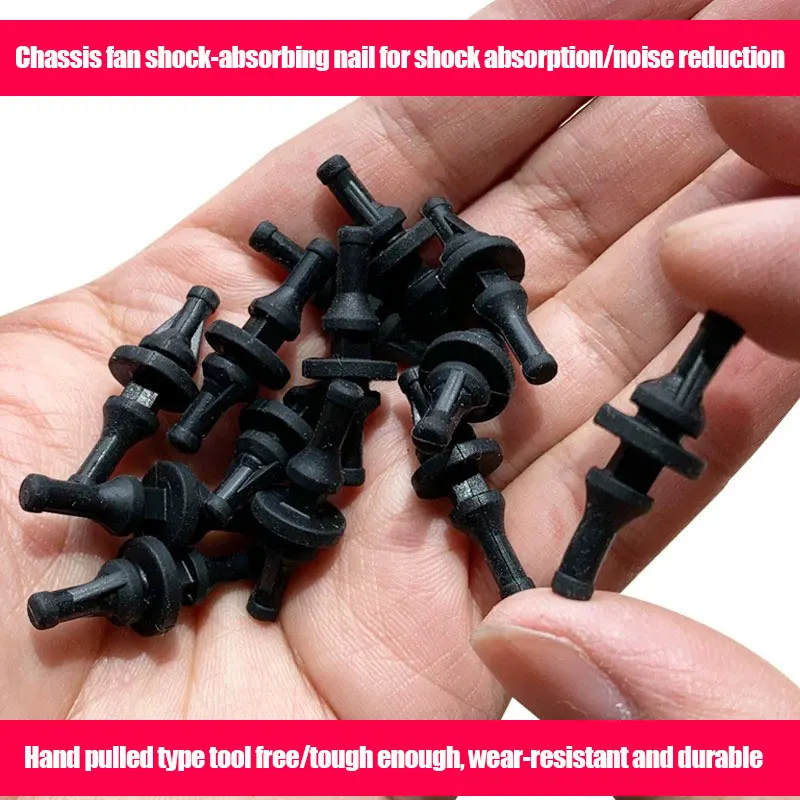 Computer case fan shock-absorbing rubber nail shock-absorbing rubber nail hand pulled rubber instead of screws and soft nails
Computer case fan shock-absorbing rubber nail shock-absorbing rubber nail hand pulled rubber instead of screws and soft nails