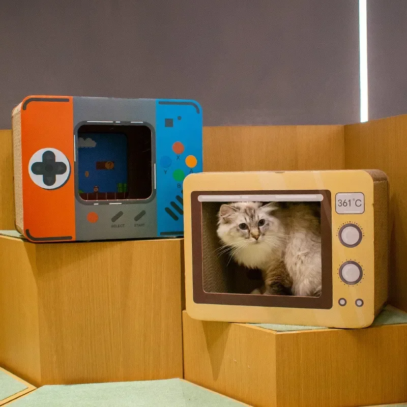 Cat Scratcher Scraper Bed Toy for Cats Scratching Board Accessories Corrugated Paper Tv Radio Funny Cat Beds House 2024 Hot Sale
Cat Scratcher Scraper Bed Toy for Cats Scratching Board Accessories Corrugated Paper Tv Radio Funny Cat Beds House 2024 Hot Sale