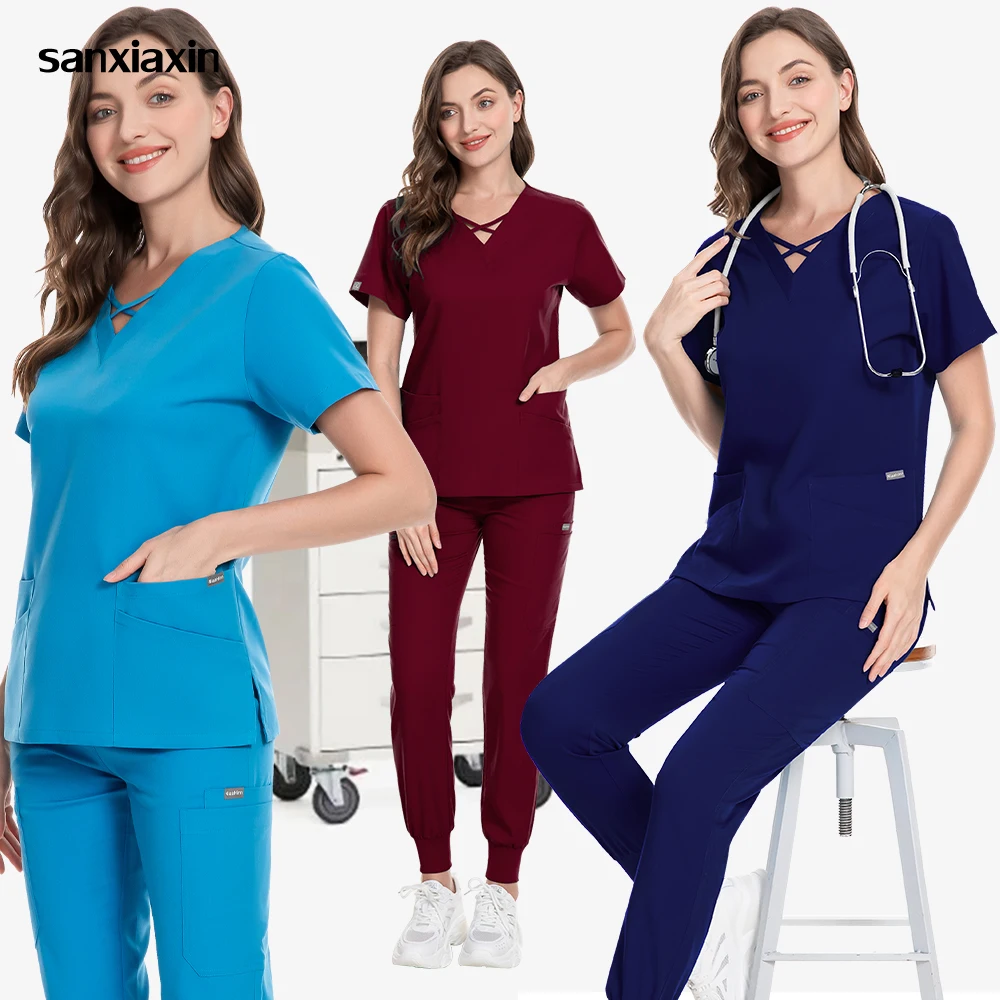 Clinical Medical Uniform Surgery Scrubs Set Pet Shop Work Top+pant Short Sleeve Suit Doctor Nurse Nursing Uniform Women Workwear
Clinical Medical Uniform Surgery Scrubs Set Pet Shop Work Top+pant Short Sleeve Suit Doctor Nurse Nursing Uniform Women Workwear