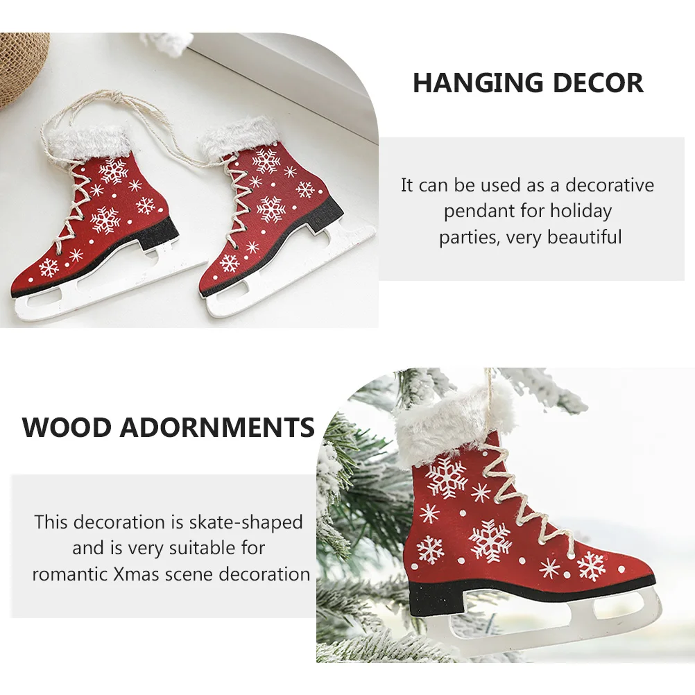 2Pcs Skate-Shaped Wooden Hanging Decor Bright Xmas Pendant Ornaments Xmas Party Decoration Party Pendant Adornments
2Pcs Skate-Shaped Wooden Hanging Decor Bright Xmas Pendant Ornaments Xmas Party Decoration Party Pendant Adornments
