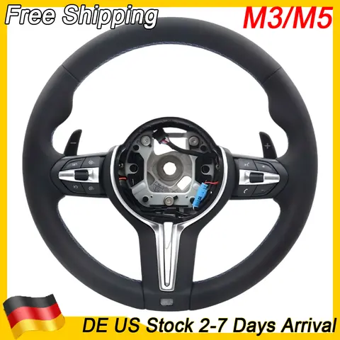 Car Leather Steering Wheel for BMW 1 3 5 7 Series X5 X6 F30 F31 F34 F10 F11 F07 F20 M3 M5 Sports Steering Car Accessories