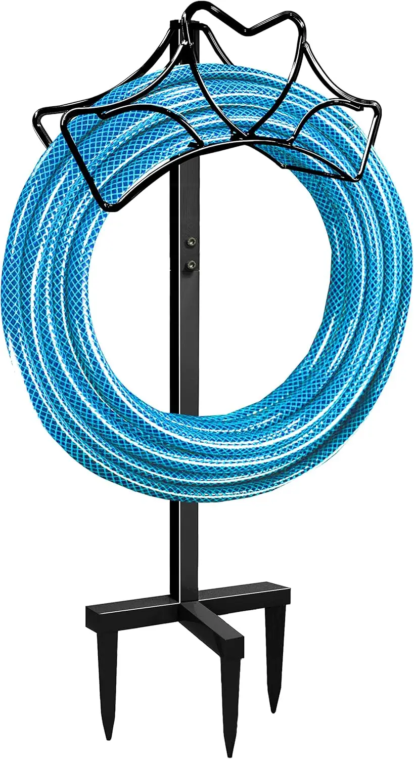 Сверхмощная металлическая подставка для садового шланга, отдельно стоящая стойка для хранения водопроводных труб на заднем дворе, черная
Сверхмощная металлическая подставка для садового шланга, отдельно стоящая стойка для хранения водопроводных труб на заднем дворе, черная