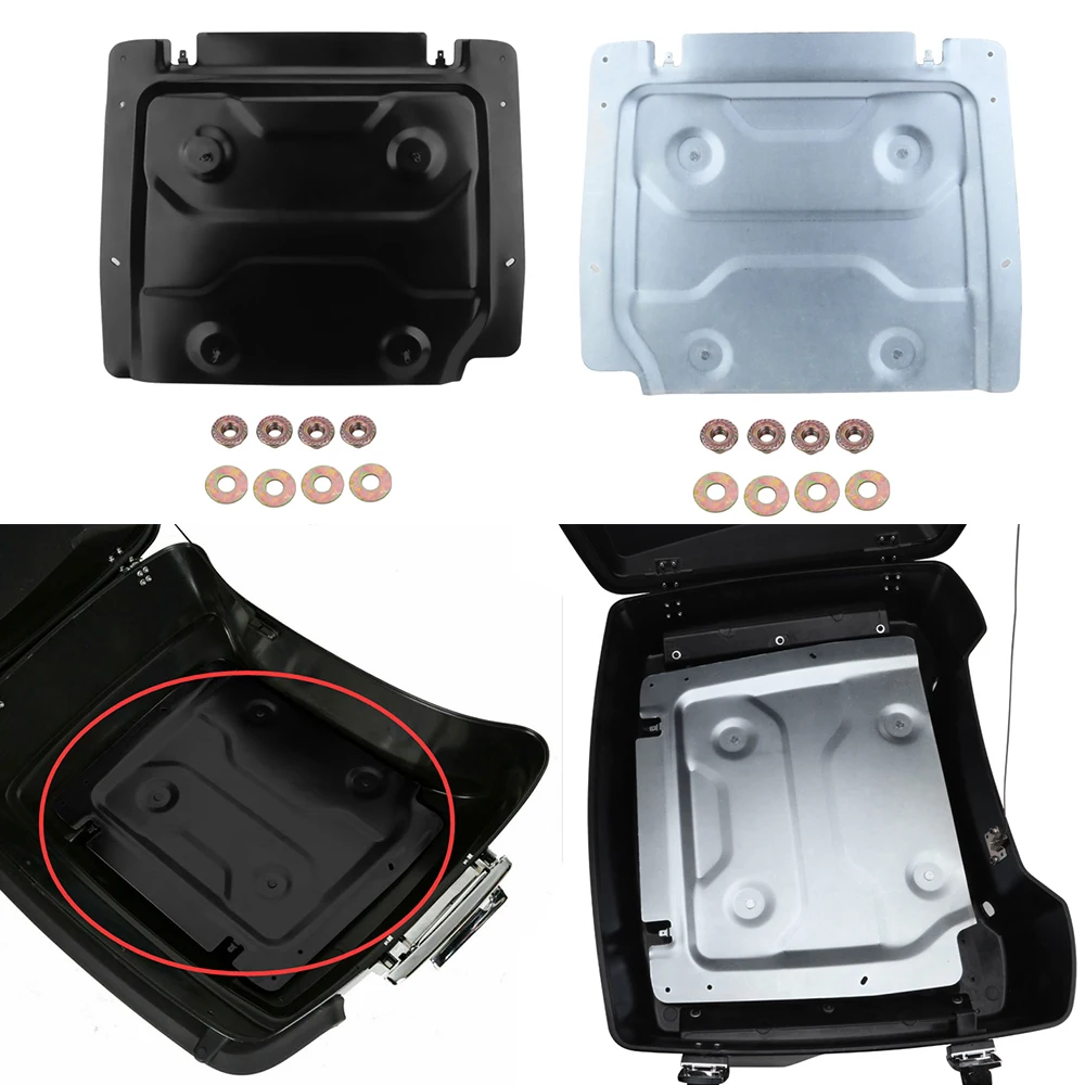 Motorcycle Black Metal Chrome Trunk Tour Pak Pack Base Plate For Harley Touring Road King Street Electra Glide 2009-2020
Motorcycle Black Metal Chrome Trunk Tour Pak Pack Base Plate For Harley Touring Road King Street Electra Glide 2009-2020
