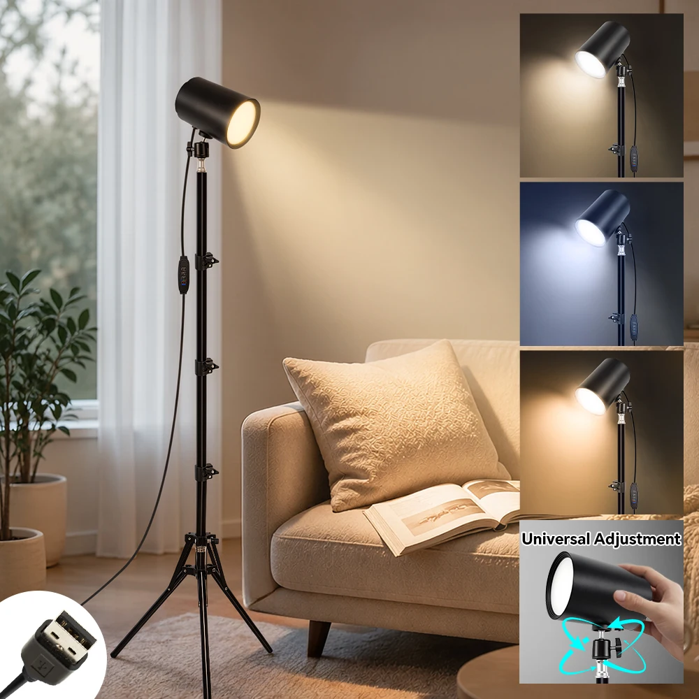 Modern LED Floor Light 3 Light Modes & Adjustable Height, USB Powered Dimmable Floor Standing Work Lamp for Living Room Reading
Modern LED Floor Light 3 Light Modes & Adjustable Height, USB Powered Dimmable Floor Standing Work Lamp for Living Room Reading