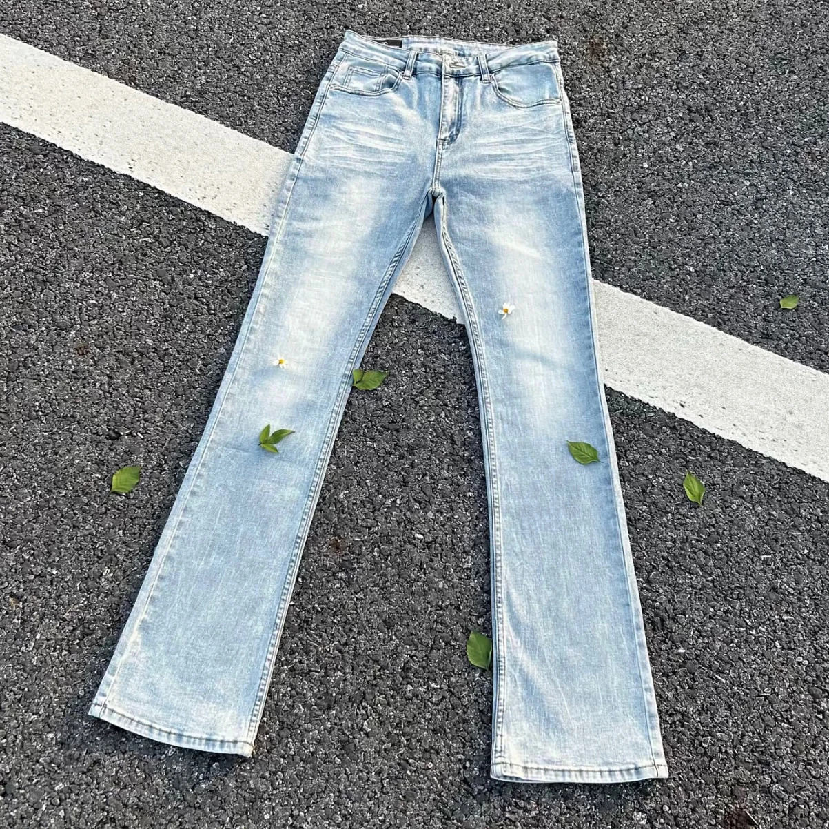 Cleanfit Style High Street 517 Heavyweight Washed Ice Blue Flared Elastic Slim Fit Jeans Men Trendy Cotton Stretch Denim
Cleanfit Style High Street 517 Heavyweight Washed Ice Blue Flared Elastic Slim Fit Jeans Men Trendy Cotton Stretch Denim