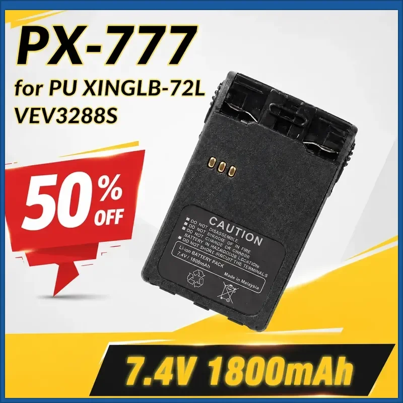 2PCS 7.4V 1800mAh PX-777 Walkie Talkie Battery Suitable for PU XINGLB-72L VEV3288S Board Bidirectional Radio Access Device
2PCS 7.4V 1800mAh PX-777 Walkie Talkie Battery Suitable for PU XINGLB-72L VEV3288S Board Bidirectional Radio Access Device