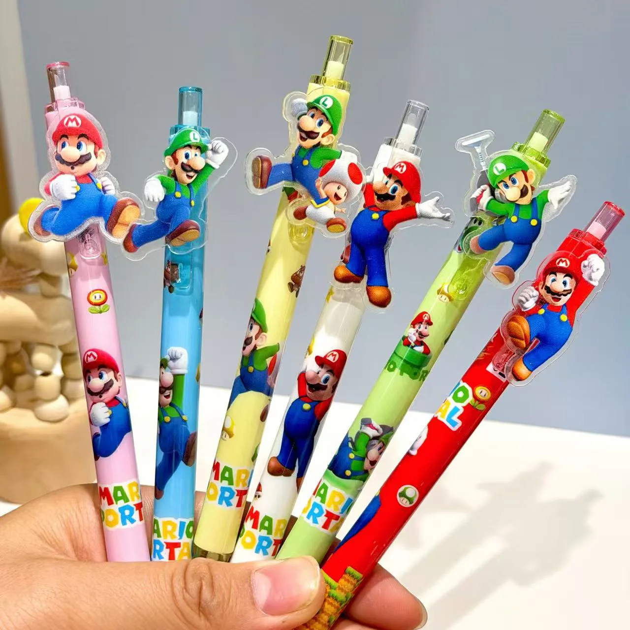 6/12pcs For Super Maris gel pen animation Cartoon Patch Press Pen 0.5 black stationery stationery pen office writing tools Gift
6/12pcs For Super Maris gel pen animation Cartoon Patch Press Pen 0.5 black stationery stationery pen office writing tools Gift