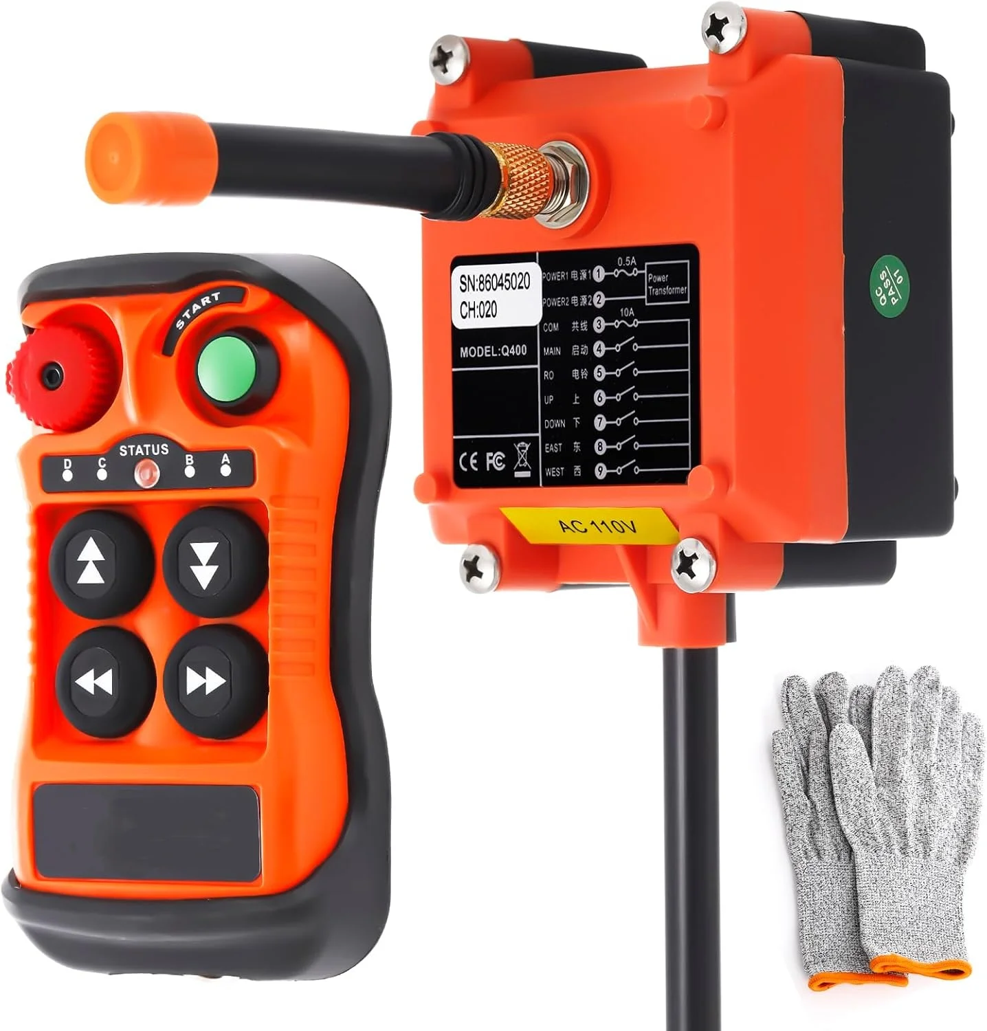 New Q404 4 buttons double speed Industrial Wireless Radio Crane Remote Control switches winches Hoist track Crane Lift Control
New Q404 4 buttons double speed Industrial Wireless Radio Crane Remote Control switches winches Hoist track Crane Lift Control