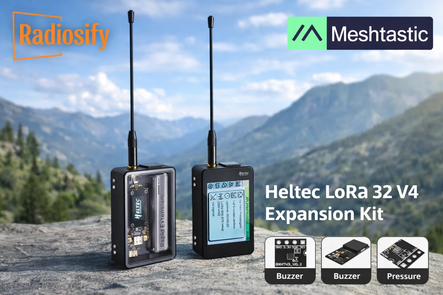 Комплект расширения Heltec WiFi LoRa 32 V4: корпус, плата-адаптер, сенсорный экран, GNSS-датчик для узла Meshtastic
Комплект расширения Heltec WiFi LoRa 32 V4: корпус, плата-адаптер, сенсорный экран, GNSS-датчик для узла Meshtastic