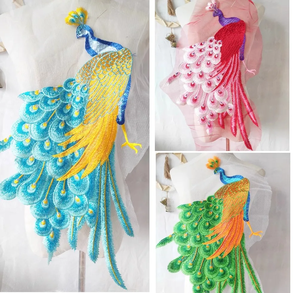 1pair Colorful peacock animal embroidery patch thermocollant Cheongsam dress decorated with flowers parches termoadhesivos
1pair Colorful peacock animal embroidery patch thermocollant Cheongsam dress decorated with flowers parches termoadhesivos