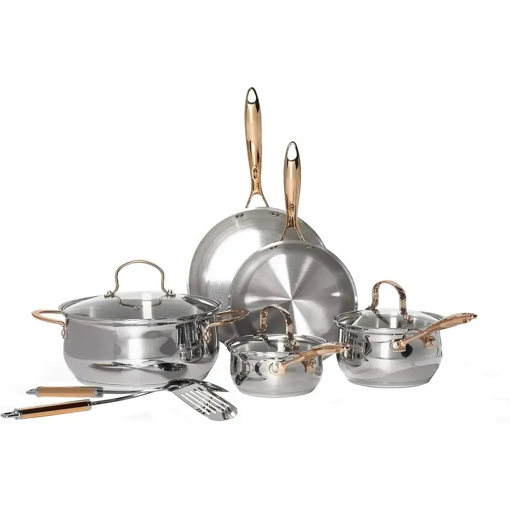 Celebrations Cookware Collection 10 Piece Heavy Gauge Stainlokware Set
Celebrations Cookware Collection 10 Piece Heavy Gauge Stainlokware Set