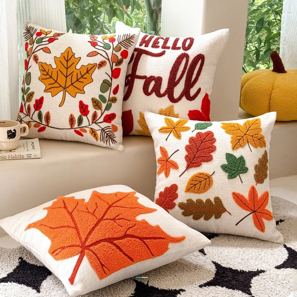 45x45cm Autumn Harvest Throw Pillow Cover Cojines Embroidered Pumpkin Cushion Covers Living Room and Bedroom Decor Pillowcases
45x45cm Autumn Harvest Throw Pillow Cover Cojines Embroidered Pumpkin Cushion Covers Living Room and Bedroom Decor Pillowcases