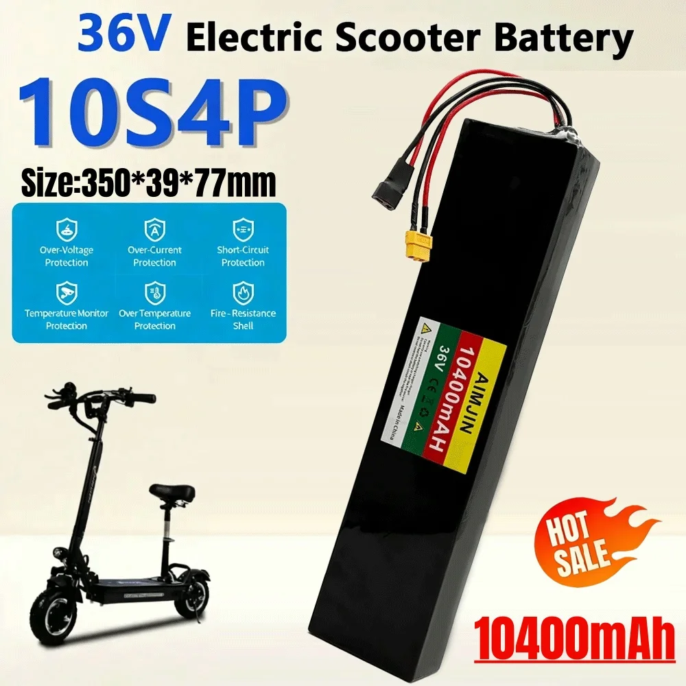 36V 10500mAh 10S4P Lithium Battery Pack High Capacity with BMS, Replacement for 750W-1000W Bicycle Scooter Long Range Use
36V 10500mAh 10S4P Lithium Battery Pack High Capacity with BMS, Replacement for 750W-1000W Bicycle Scooter Long Range Use