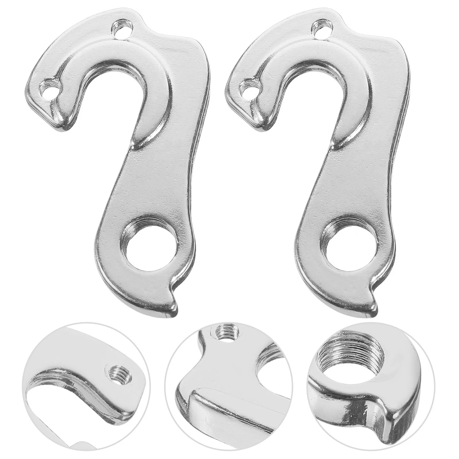 2Pcs Rear Tail Hook Bike Alloy Derailleur Hanger Frame Protecting Replacement Parts Rear Derailleur Hanger 
2Pcs Rear Tail Hook Bike Alloy Derailleur Hanger Frame Protecting Replacement Parts Rear Derailleur Hanger