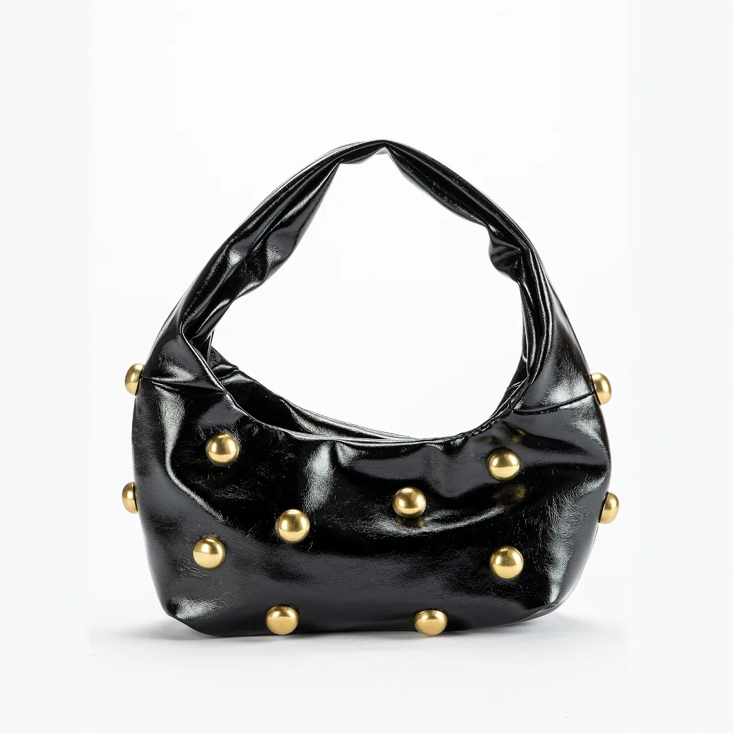 Punk Rivet Cloud Bags for Women Handbags Big Studded Shoulder Bags NEW Half Moon Pearls Armpit Women's Designer Bag Clutch Purse
Punk Rivet Cloud Bags for Women Handbags Big Studded Shoulder Bags NEW Half Moon Pearls Armpit Women's Designer Bag Clutch Purse