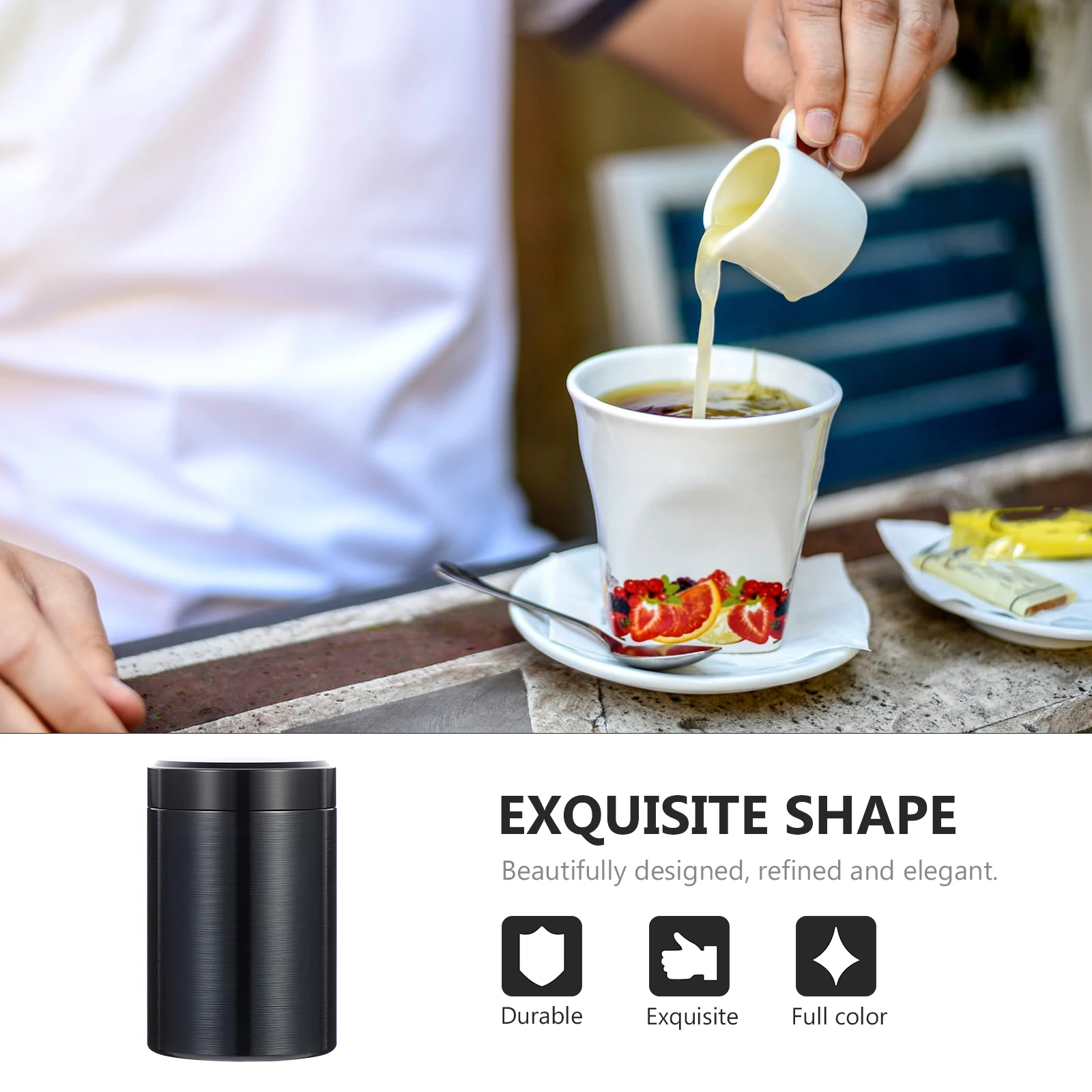 Tea Canister Storage Jar Black Titanium Aluminum Sealed Portable Dust Proof Insect Proof Resistant Tea Holder Jar
Tea Canister Storage Jar Black Titanium Aluminum Sealed Portable Dust Proof Insect Proof Resistant Tea Holder Jar