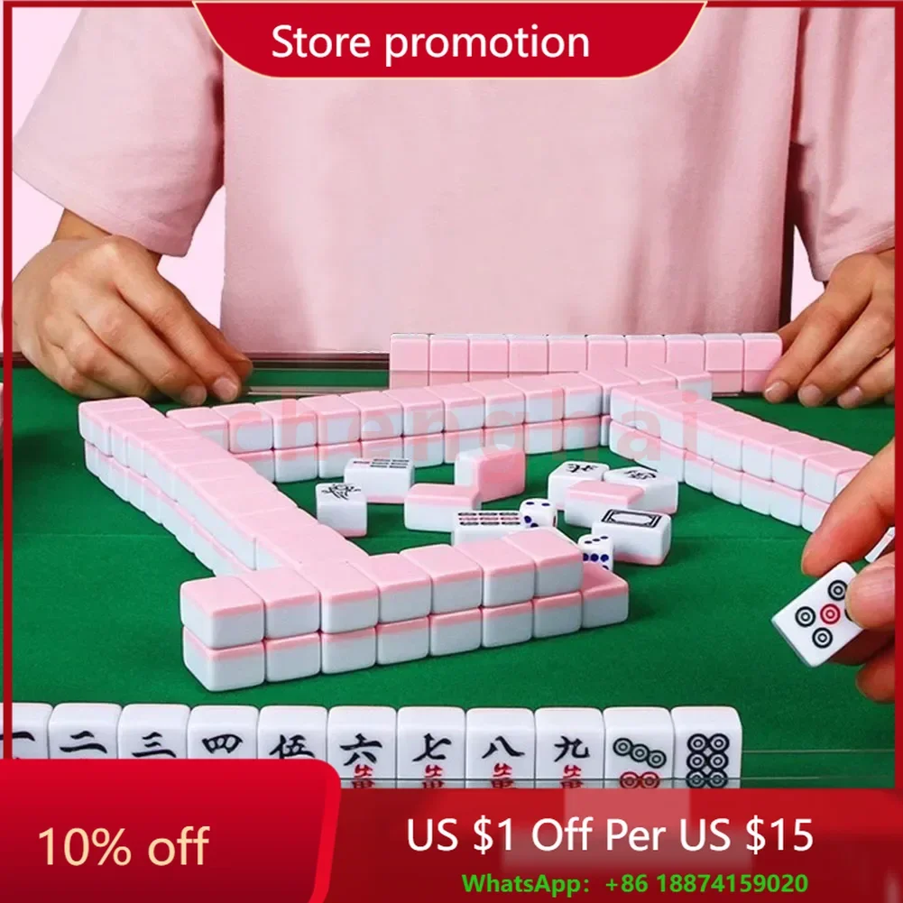 Mini Mahjongs Board Game Portable Travel Set 146pcs Chinese Mahjongs Classic Traditional Chinese Dominos Family Tabletop Game
Mini Mahjongs Board Game Portable Travel Set 146pcs Chinese Mahjongs Classic Traditional Chinese Dominos Family Tabletop Game