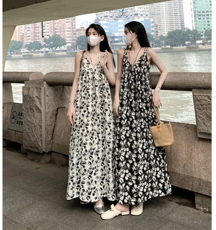 plus Size Floral Print V-Neck Dress Summer Thin Casual Loose Maternity Cover up Strapless Long Dress for Heavy Women
plus Size Floral Print V-Neck Dress Summer Thin Casual Loose Maternity Cover up Strapless Long Dress for Heavy Women