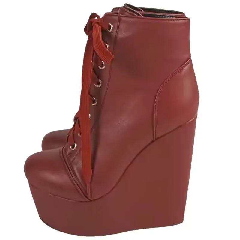 SHOFOO Fashionable women's high-heeled boots. Wine red matte leather round toe boots. Ankle boots. About 15cm heel height. 34-46
SHOFOO Fashionable women's high-heeled boots. Wine red matte leather round toe boots. Ankle boots. About 15cm heel height. 34-46