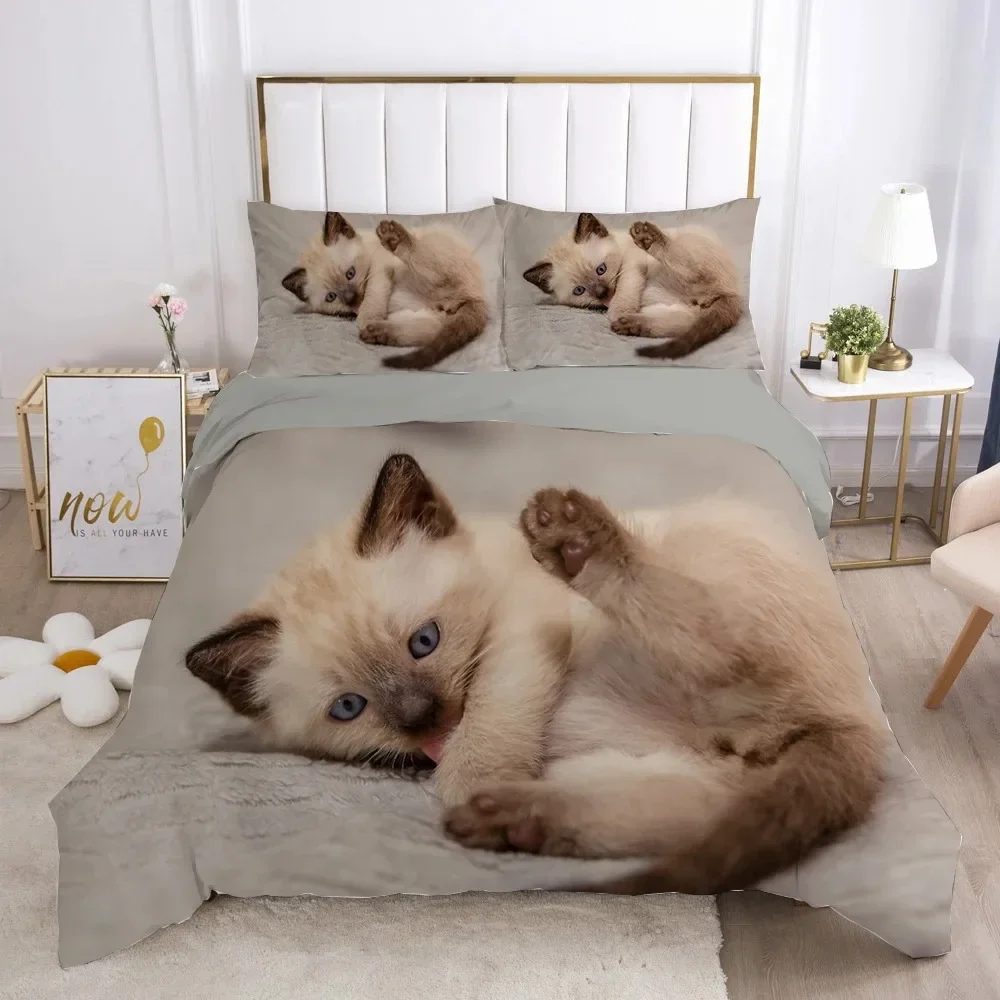 Cat Duvet Cover Set Lovely Animal Kitten Printed Quilt Cover Kids Teens Girl Animal Double Queen King Size Polyester Bedding Set
Cat Duvet Cover Set Lovely Animal Kitten Printed Quilt Cover Kids Teens Girl Animal Double Queen King Size Polyester Bedding Set