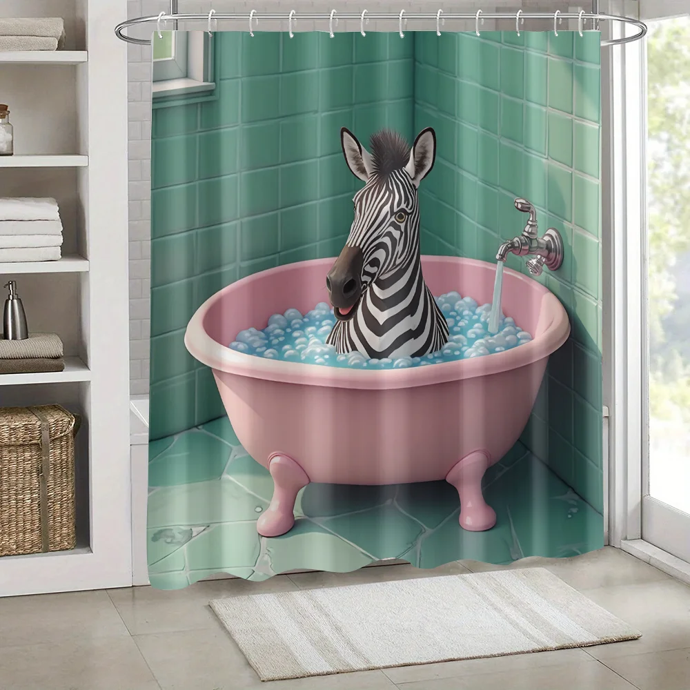 Fun Zebra Safari Theme Shower Curtain for Kids Bathroom Novelty Waterproof Polyester Decoration Home Decor Gifts
Fun Zebra Safari Theme Shower Curtain for Kids Bathroom Novelty Waterproof Polyester Decoration Home Decor Gifts