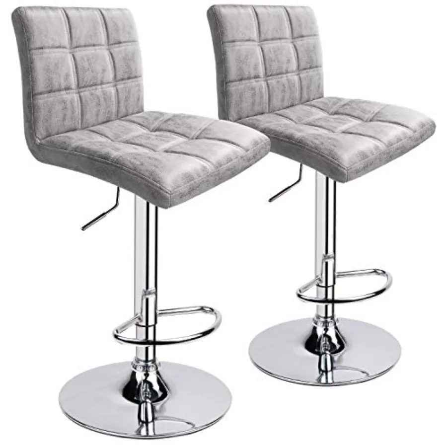 Modern Square PU Leather Adjustable Bar Stools with Back Set of 2 Counter Height Swivel Stool Grey-hot-Stamping Cloth
Modern Square PU Leather Adjustable Bar Stools with Back Set of 2 Counter Height Swivel Stool Grey-hot-Stamping Cloth