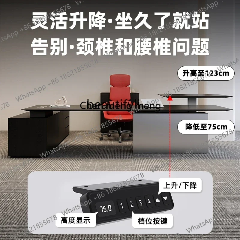 zS173xzzBoss President Simple Modern Intelligent Lifting Office Office Desk and Chair Combination
zS173xzzBoss President Simple Modern Intelligent Lifting Office Office Desk and Chair Combination