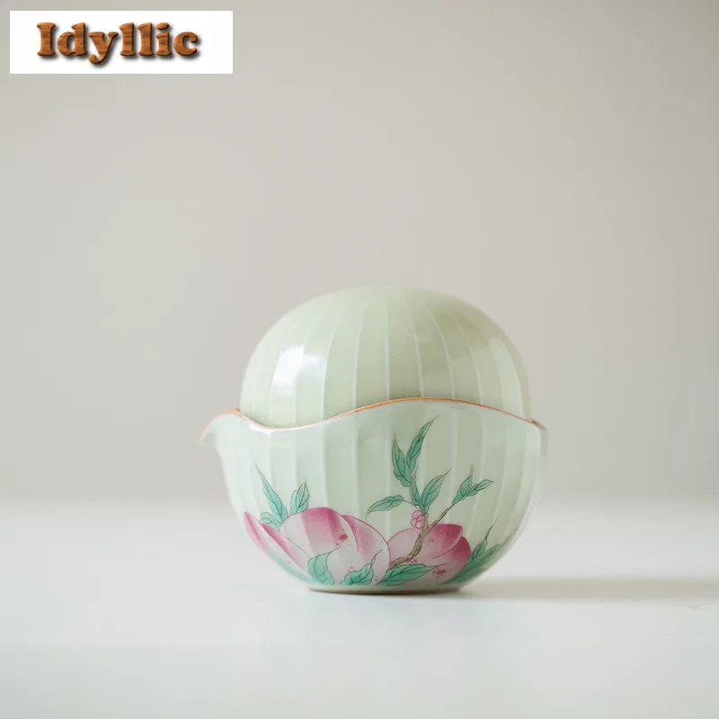 Hand Painted Longevity Peach Spherical Travel Tea Set Kit Retro 1 Pot 1 Cups Tea Making Organizer Portable Camping Stock Bags
Hand Painted Longevity Peach Spherical Travel Tea Set Kit Retro 1 Pot 1 Cups Tea Making Organizer Portable Camping Stock Bags