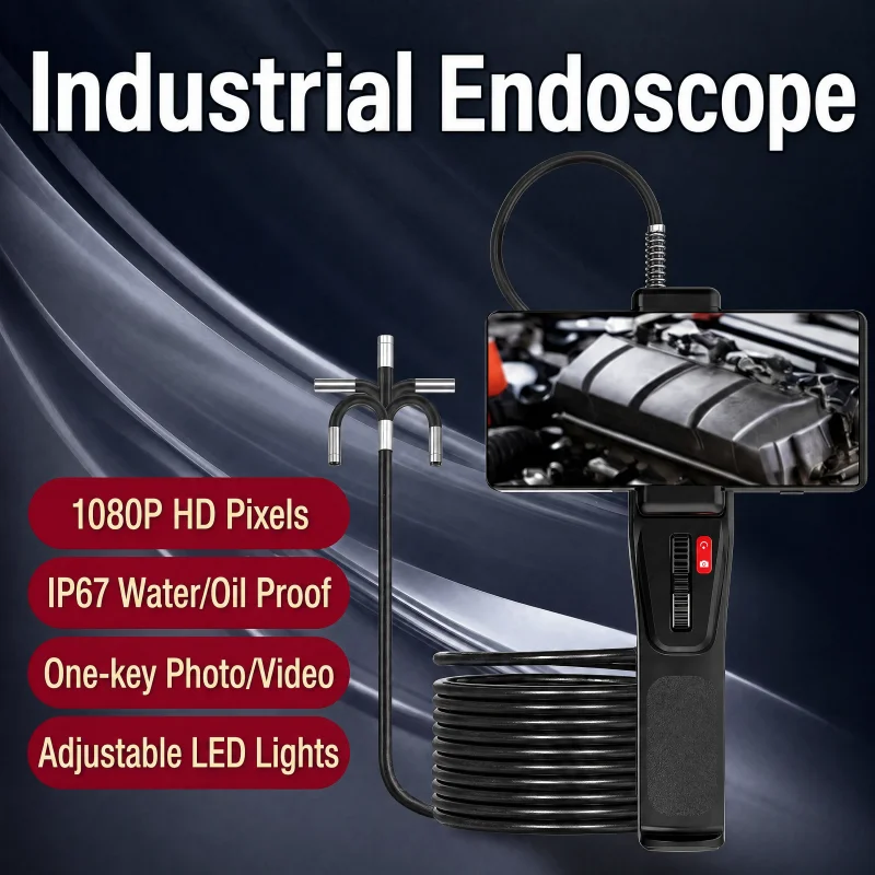 360° Rotatable Industrial Endoscope HD Waterproof Camera Video Recording Taking Photo Pipeline Drainage Inspection for Car Repai
360° Rotatable Industrial Endoscope HD Waterproof Camera Video Recording Taking Photo Pipeline Drainage Inspection for Car Repai