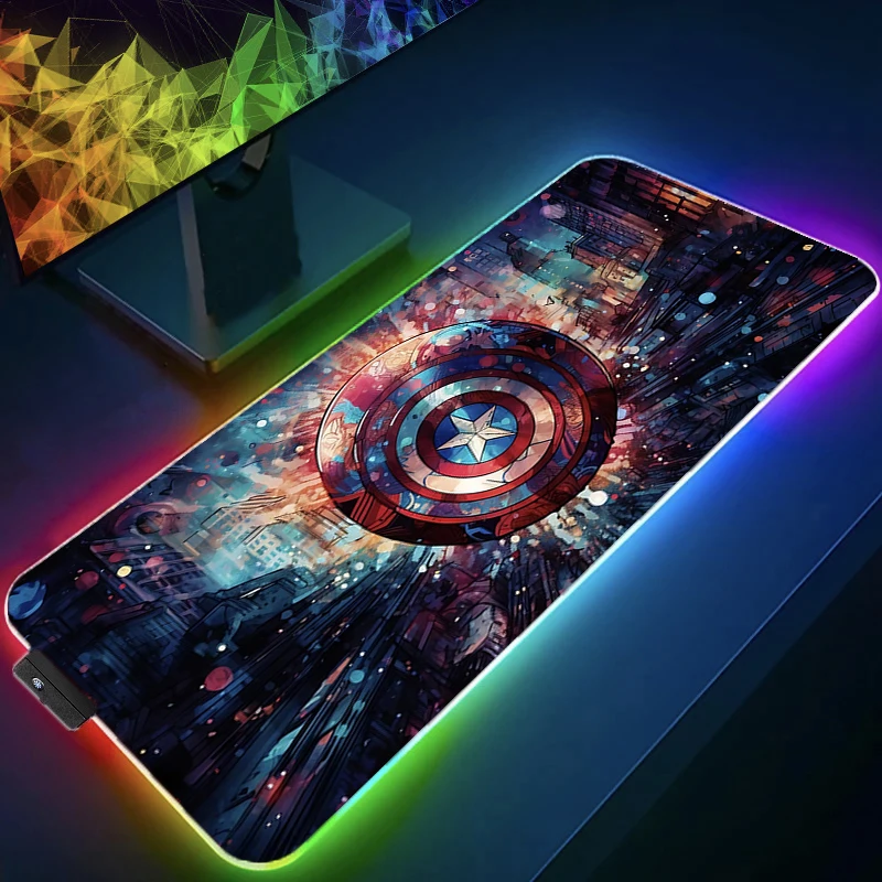 RGB коврик для мыши геймер ПК компьютер большой M-marvel C-captain A-america настольный коврик клавиатура аниме игровые аксессуары светодиодный коврик для мыши
RGB коврик для мыши геймер ПК компьютер большой M-marvel C-captain A-america настольный коврик клавиатура аниме игровые аксессуары светодиодный коврик для мыши