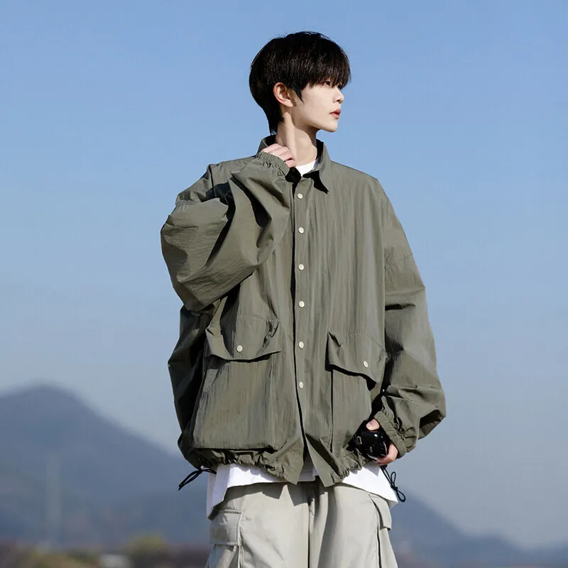Mens Lightweight Jacket Spring Summer Two Large Pockets Loose Fit Plus Size Casual Comfort Breathable Fabric Sun protection Coat
Mens Lightweight Jacket Spring Summer Two Large Pockets Loose Fit Plus Size Casual Comfort Breathable Fabric Sun protection Coat