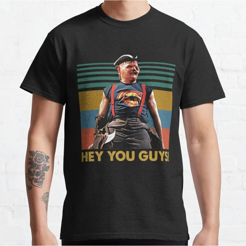 Hey You Guys 1985 Vintage Film The Goonies Retro Never Say Die Short-sleeve crewneck T-shirt large size Adult Tops
Hey You Guys 1985 Vintage Film The Goonies Retro Never Say Die Short-sleeve crewneck T-shirt large size Adult Tops