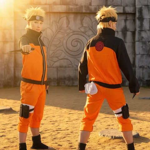 Anime Shippuuden Cosplay Uzumaki Kostuum Volwassen Kinderen Jas Broek Pruik Halloween Prestaties Kleding C47M80