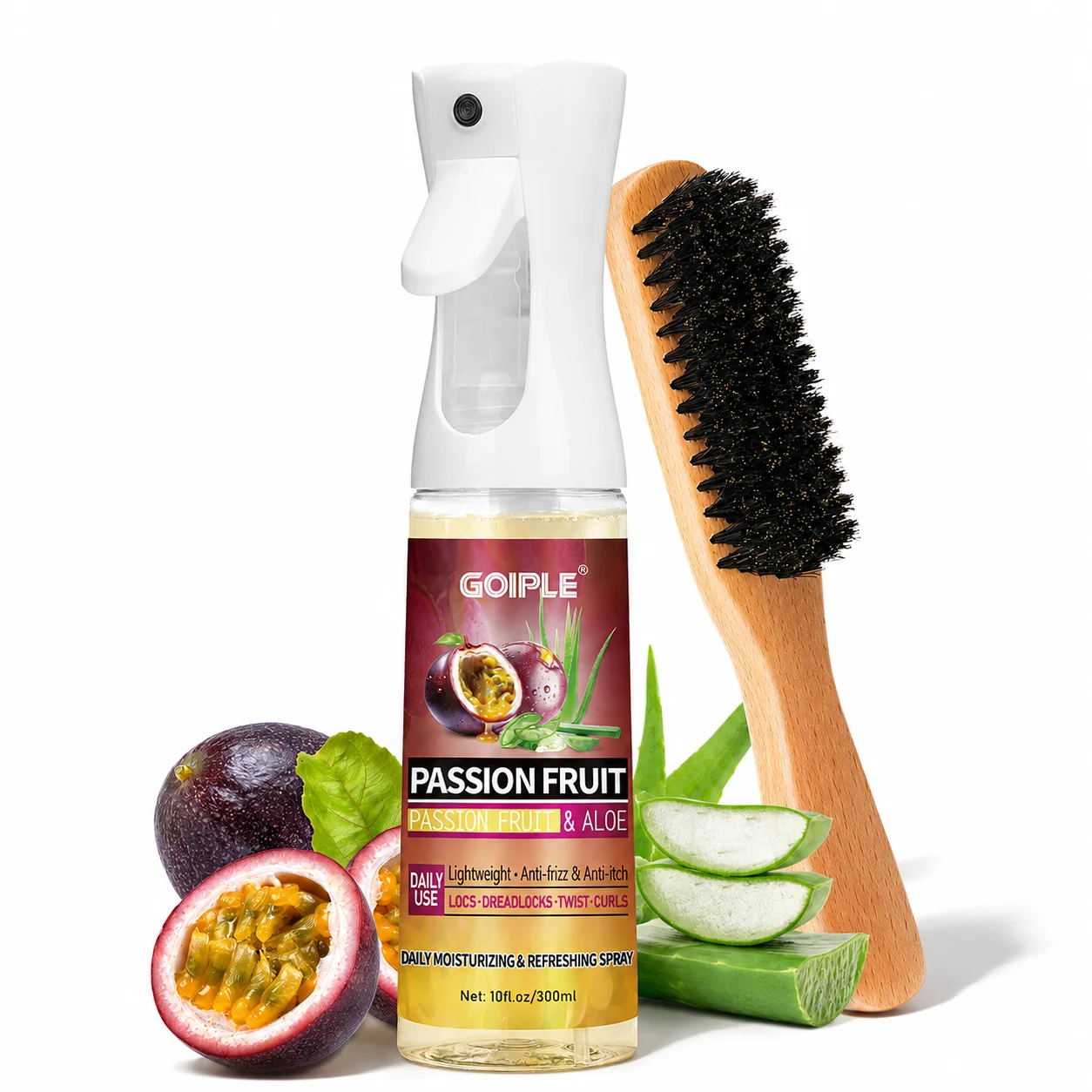Loc Moisturizer Spray with Passion Fruit & Aloe - 10oz Continuous Fine Mist for Daily Refresh - Plus Wooden Brush - Anti-Frizz & Anti-Itch Hair Care Set for Dreadlocks, Twist, Curls & Slick Back Styles
Loc Moisturizer Spray with Passion Fruit & Aloe - 10oz Continuous Fine Mist for Daily Refresh - Plus Wooden Brush - Anti-Frizz & Anti-Itch Hair Care Set for Dreadlocks, Twist, Curls & Slick Back Styles