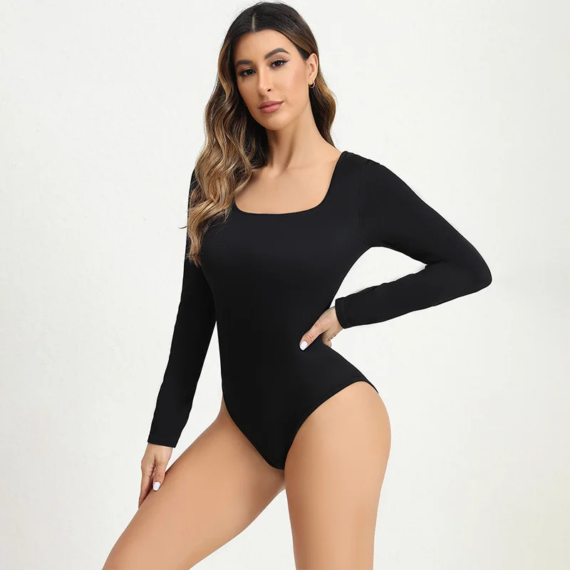 Ribbed Square Neck Long Sleeve Bodysuits Women's Seamless Bodysuits Sexy Sexy Ribbed Square Neck Tops Tummy Control Body Shaper
Ribbed Square Neck Long Sleeve Bodysuits Women's Seamless Bodysuits Sexy Sexy Ribbed Square Neck Tops Tummy Control Body Shaper