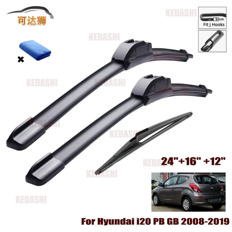 Car Wiper For Hyundai i20 PB GB 2008-2019 Front Rear Wiper Blades Soft Rubber Windscreen Wipers Auto Windshield 24"+16" +12"
Car Wiper For Hyundai i20 PB GB 2008-2019 Front Rear Wiper Blades Soft Rubber Windscreen Wipers Auto Windshield 24"+16" +12"