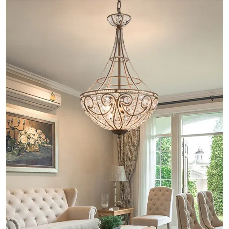 Vintage American Handmade Crystal Led Chandelier Living Room Ceiling Lamp Restaurant Balcony Checkroom Decorative Pendant Lights
Vintage American Handmade Crystal Led Chandelier Living Room Ceiling Lamp Restaurant Balcony Checkroom Decorative Pendant Lights