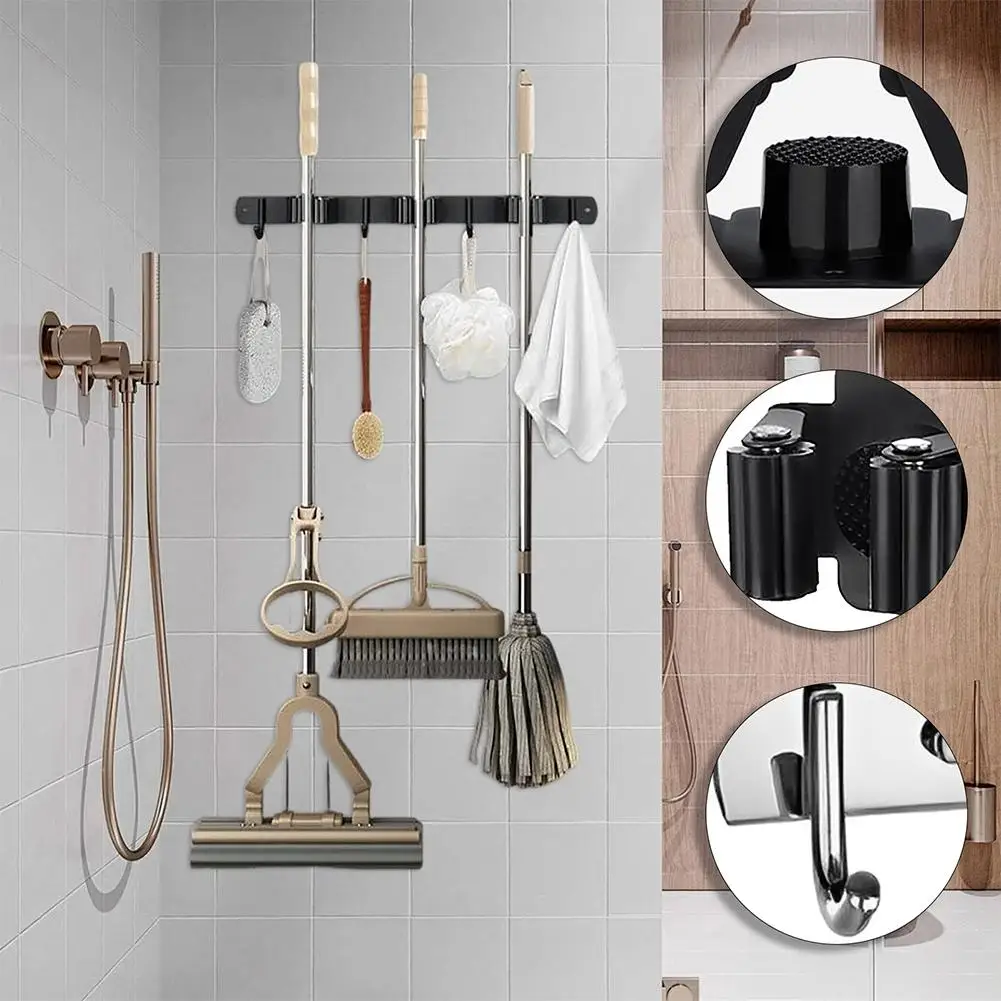 Multi Functional Mop Clip, Mop Hook, Wall Mounted Mop Clip, Non Perforated Storage Rack, Door Rear Hook Bathroom Storage
Multi Functional Mop Clip, Mop Hook, Wall Mounted Mop Clip, Non Perforated Storage Rack, Door Rear Hook Bathroom Storage