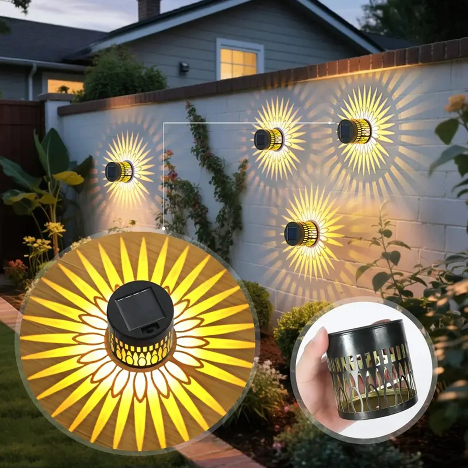 Solar Powered Metal Garden Lights Flower Theme Decorative Lamp Decorative Mandalas Lights for Garden Post Patio Backyard Decor
Solar Powered Metal Garden Lights Flower Theme Decorative Lamp Decorative Mandalas Lights for Garden Post Patio Backyard Decor