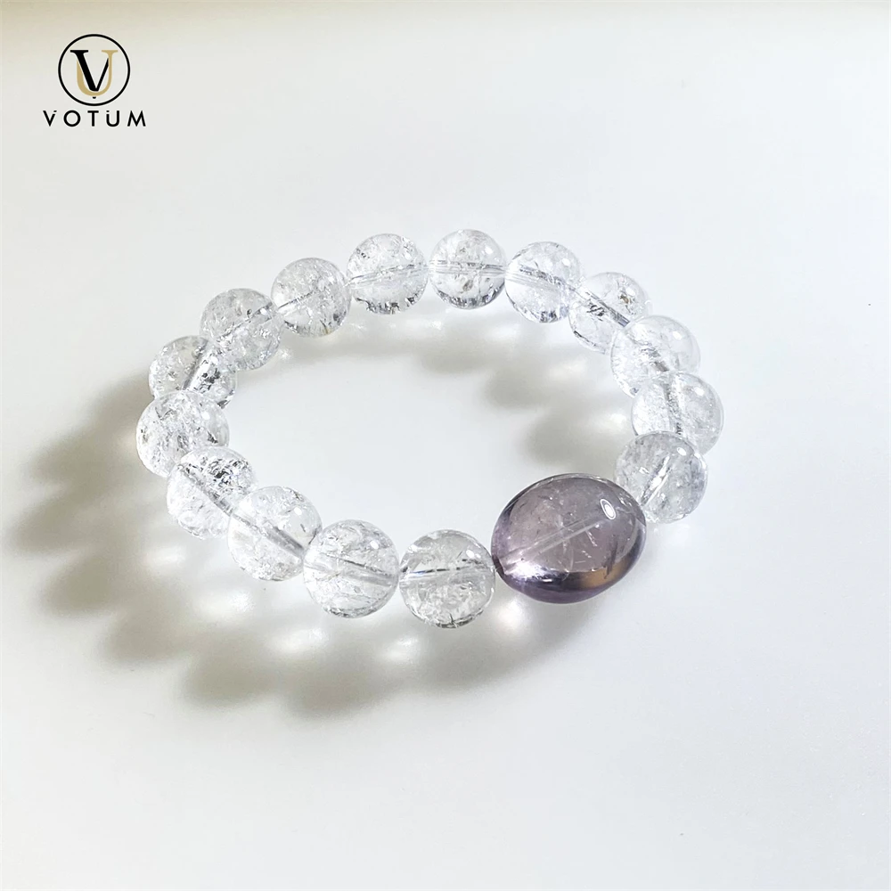 Votum Natural White Crystal Azeztulite Amethyst Bracelet for Women Men High Vibration Spiritual Awakening Stone Healing Crystal
Votum Natural White Crystal Azeztulite Amethyst Bracelet for Women Men High Vibration Spiritual Awakening Stone Healing Crystal