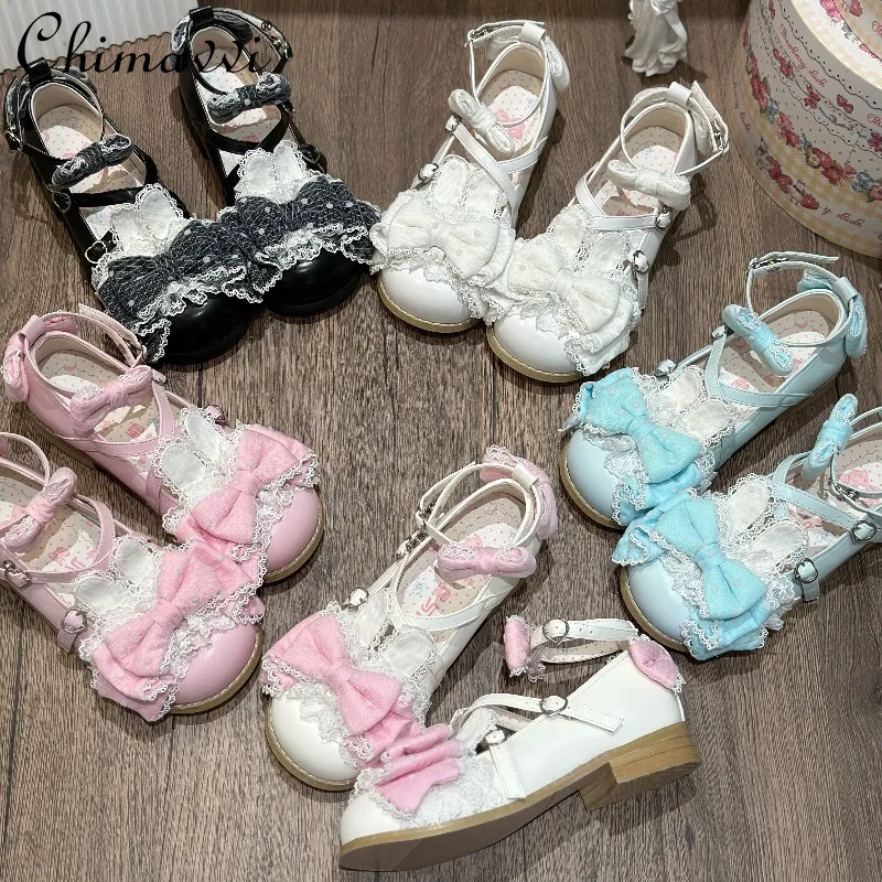 Lolita Lace Polka Dot Bunny Ear Bowknot Single Shoes Sweet Cute Girl Round Toe Elegant Princess Mid-Heel Pumps Shoes
Lolita Lace Polka Dot Bunny Ear Bowknot Single Shoes Sweet Cute Girl Round Toe Elegant Princess Mid-Heel Pumps Shoes