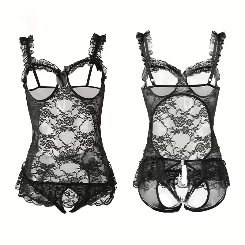 Сексуальное нижнее белье, Кружевное боди, женское нижнее белье, эротический костюм, экзотический открытый бюстгальтер, прозрачная Пижама, Сетчатое нижнее белье с вырезами
Сексуальное нижнее белье, Кружевное боди, женское нижнее белье, эротический костюм, экзотический открытый бюстгальтер, прозрачная Пижама, Сетчатое нижнее белье с вырезами