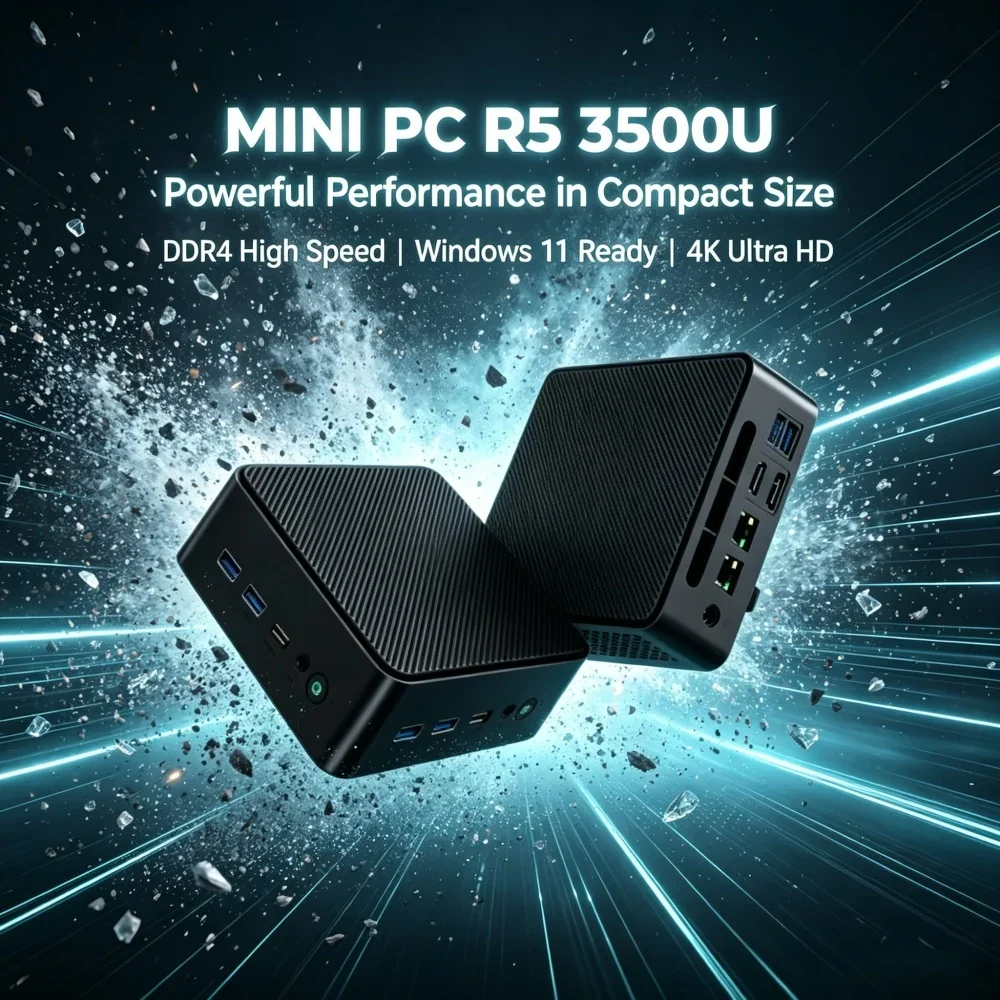 Multi-scene Small Desktop Win11, Hot Portable Mini PC AMD Ryzen 5 3500U 32GB DDR4 2TB M.2 SSD 4K HDMI DP Elegant
Multi-scene Small Desktop Win11, Hot Portable Mini PC AMD Ryzen 5 3500U 32GB DDR4 2TB M.2 SSD 4K HDMI DP Elegant