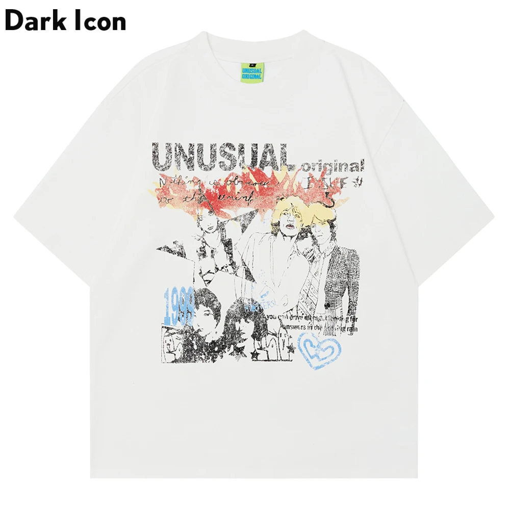 Dark Icon Cartoon Printing Loose Tshirts for Men Summer Round Neck Hip Hop T-shirt Cotton Tee
Dark Icon Cartoon Printing Loose Tshirts for Men Summer Round Neck Hip Hop T-shirt Cotton Tee