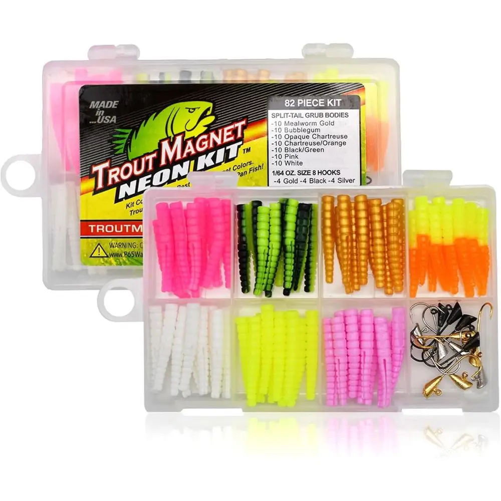 Набор для неоновой рыбалки: 70 корпусов, 12 размеров, 8 крючков для ловли форели
Набор для неоновой рыбалки: 70 корпусов, 12 размеров, 8 крючков для ловли форели