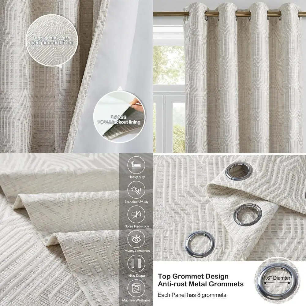 Плотные шторы с геометрическим жаккардом, 52x84, бежевый и серебристый, термоизоляция, шумоподавление, верхняя часть люверса для дома
Плотные шторы с геометрическим жаккардом, 52x84, бежевый и серебристый, термоизоляция, шумоподавление, верхняя часть люверса для дома