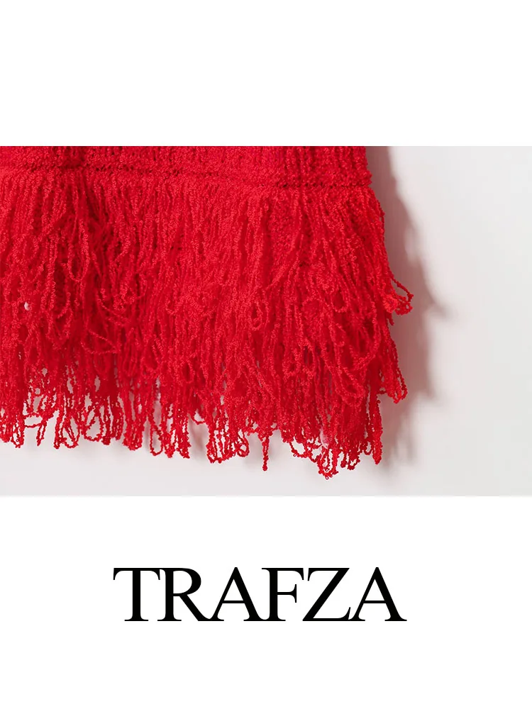 TRAFZA женские новые модные тонкие вязаные топы без рукавов однотонные с круглым вырезом с кисточками украшения женские летние сексуальные шикарные свитера жилет
TRAFZA женские новые модные тонкие вязаные топы без рукавов однотонные с круглым вырезом с кисточками украшения женские летние сексуальные шикарные свитера жилет