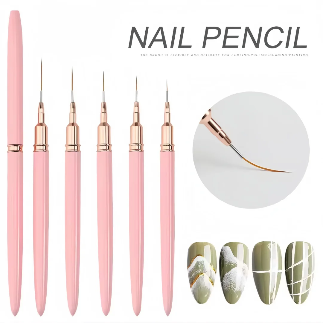 5-in-1 Nail Art Pen Set Brush Set Long Line Drawing Stripe Drawing Drawing with Uv Gel Nail Art Design Pens Professional Nail Art Tools
5-in-1 Nail Art Pen Set Brush Set Long Line Drawing Stripe Drawing Drawing with Uv Gel Nail Art Design Pens Professional Nail Art Tools
