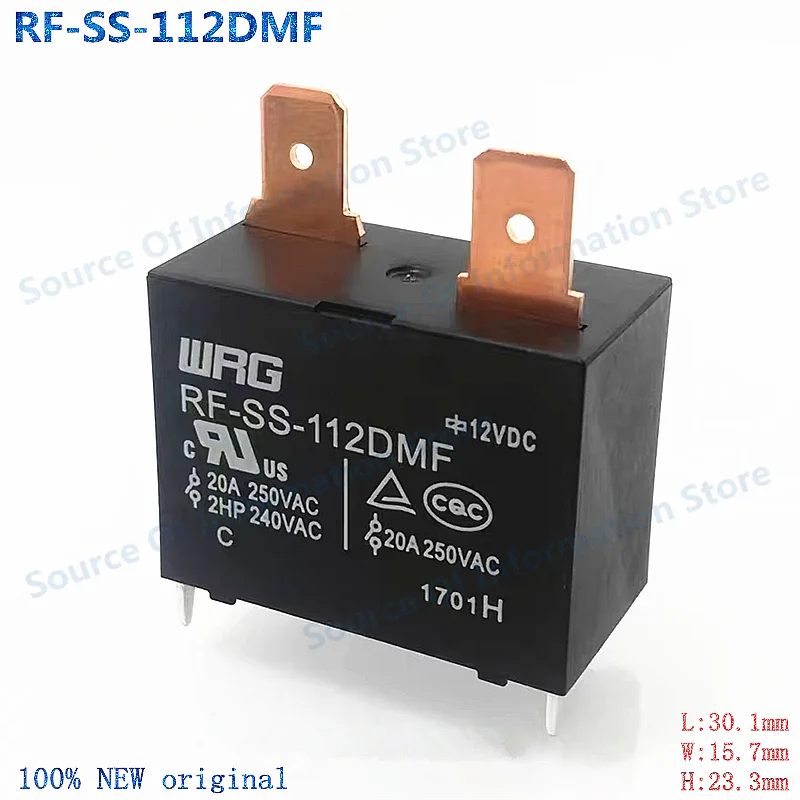 5Pcs RF-SS-112DMF Relay 12VDC 4Pin 20A Durable Electric Switch for Automotive And Electronic Devices
5Pcs RF-SS-112DMF Relay 12VDC 4Pin 20A Durable Electric Switch for Automotive And Electronic Devices