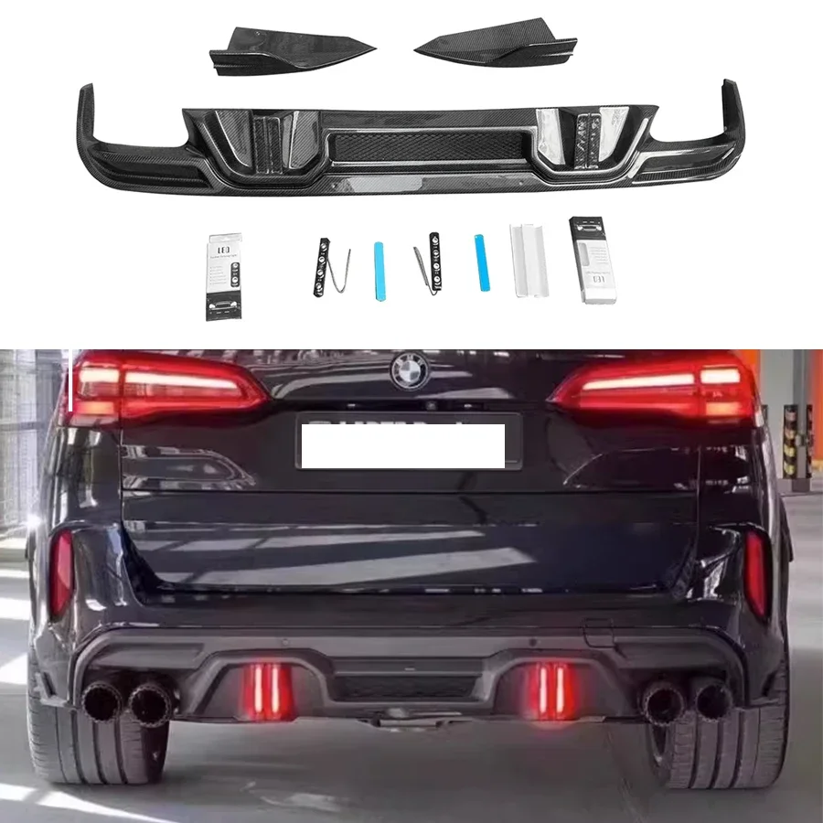 For BMW X5M F95 X6M F96 2019+ Carbon Fiber Car Rear Bumper Diffuser Rear Splitters Spoiler Back lip shunt L Upgrade body kit
For BMW X5M F95 X6M F96 2019+ Carbon Fiber Car Rear Bumper Diffuser Rear Splitters Spoiler Back lip shunt L Upgrade body kit